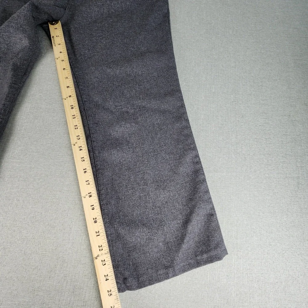 Wrangler 82HG Mens Heather Charcoal Gray Polyester Dress Pants 38x25 Flat Front